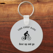 Fietsgroep aangepaste naam & foto sleutelhanger (Voorkant)