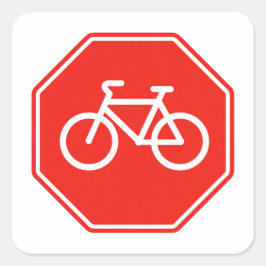 Fietshalte Vierkante Sticker