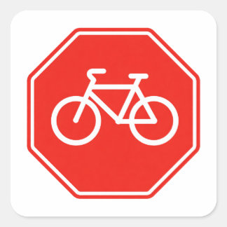 Fietshalte Vierkante Sticker
