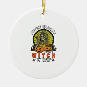 Fietsherstellers Heksen Schedel Sleutel Pompoenen Keramisch Ornament