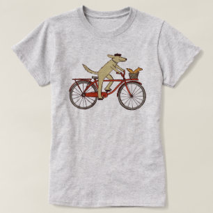 Fietshond en eekhoorn   Kunst voor dieren T-shirt