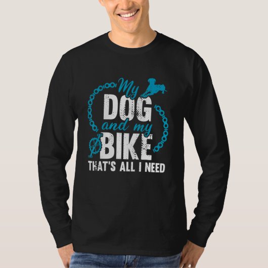 Fietshond Met Fiets Mtb Wielrenner 2 T-shirt (Voorkant)