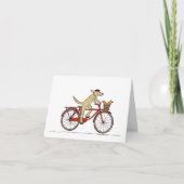 Fietshond met Squirrel Friend - Fun Animal Art Bedankkaart (Voorkant)