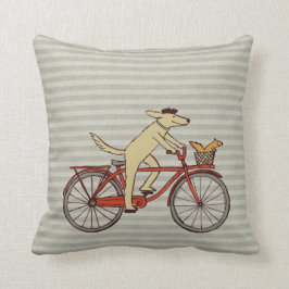 Fietshond met Squirrel Friend - Fun Animal Art Kussen