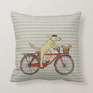 Fietshond met Squirrel Friend - Fun Animal Art Kussen