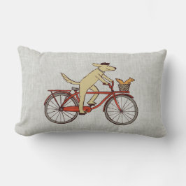 Fietshond met Squirrel Friend - Fun Animal Art Kussen
