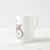 Fietshond met Squirrel Friend - Fun Animal Art Porselein Kop (Voorkant rechts)