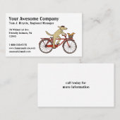 Fietshond met Squirrel Friend - Whimsical Art Visitekaartje (Voorkant / Achterkant)