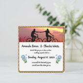 Fietshuwelijk opslagdatum kaart (Staand voorkant)