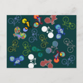 Fietsillustratie Briefkaart (Voorkant)