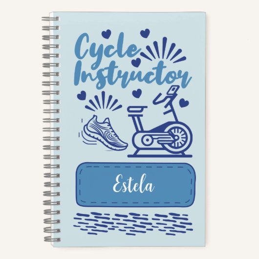 Fietsinstructeur Cadeau voor Fietsliefhebber Notitieboek (Voorkant)