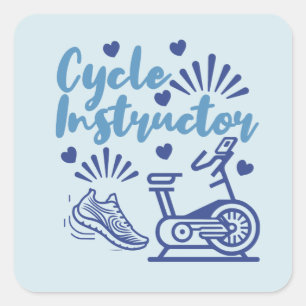 Fietsinstructeur Cadeau voor Fietsliefhebber Vierkante Sticker