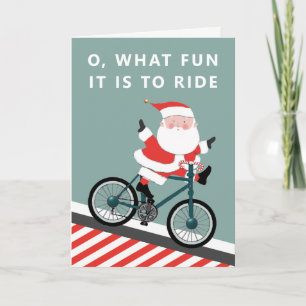 Fietskaart voor kerstvakantie feestdagen kaart