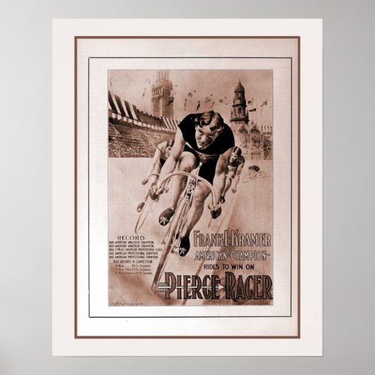 fietskampioen uit de jaren 1900 poster (Voorkant)