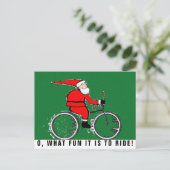 fietskerstkaarten feestdagenkaart (Staand voorkant)