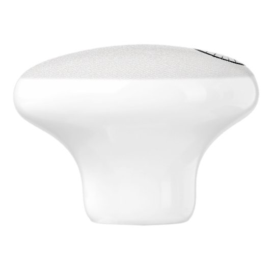  fietskeubellade trekt zwart wit aan keramische knop (Zijkant)