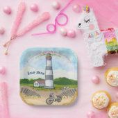 Fietskeuze vuurtoren papieren bordje (Feest)