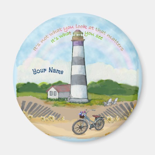 Fietskeuze Vuurtoren rond Magneet (Voorkant)