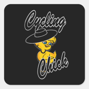 Fietskick #4 vierkante sticker