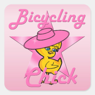 Fietskick #8 vierkante sticker