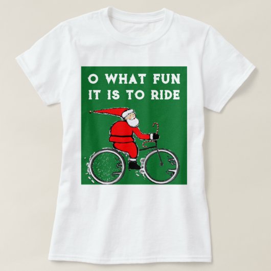 Fietskleding voor Kerstmis T-shirt (Design voorkant)