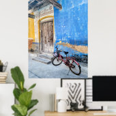 FIETSKLEUR in FORT KOCHI Poster (Thuiskantoor)