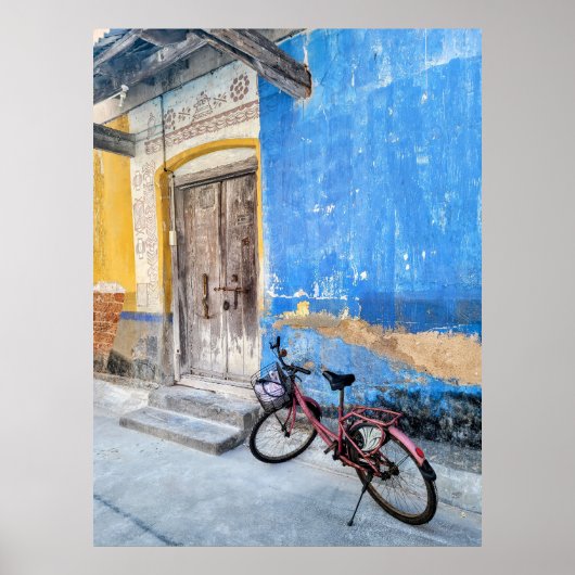 FIETSKLEUR in FORT KOCHI Poster (Voorkant)
