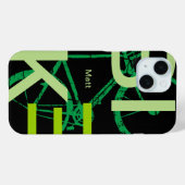 fietskoel en op maat gemaakt Case-Mate iPhone case (Achterkant (horizontaal))