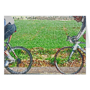 Fietskunst, 2 cycli en groene achtergrond