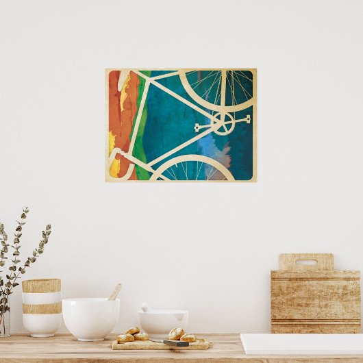 Fietskunst - Archivering - zwaar gewicht - Bike NY Poster (Keuken)