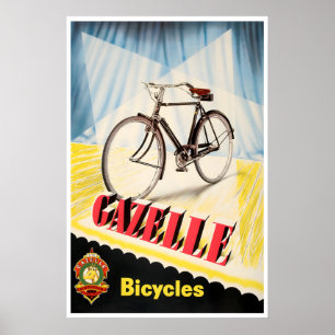 Fietskunst Fietsposter Gazelle fietsen Prin Poster