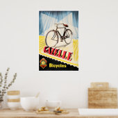Fietskunst Fietsposter Gazelle fietsen Prin Poster (Keuken)