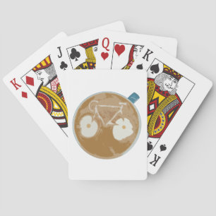 Fietskunst in je Latte Speelkaarten