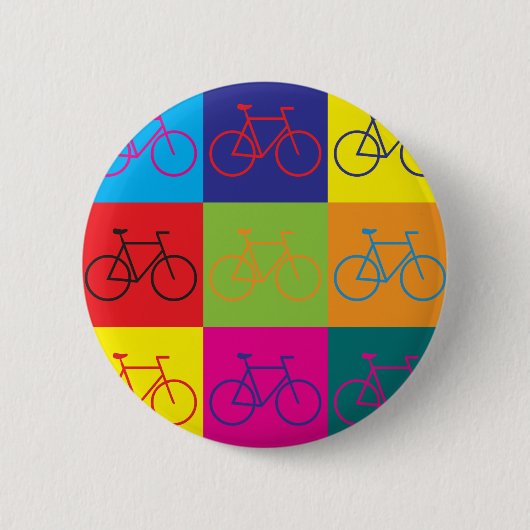 Fietskunst Pop Ronde Button 5,7 Cm (Voorkant)
