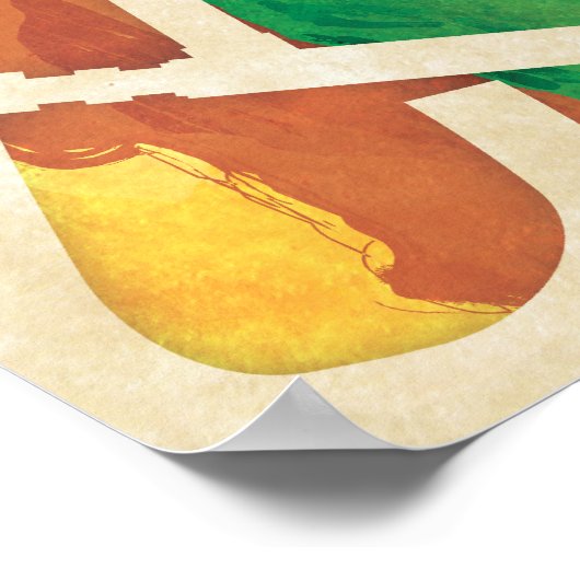 Fietskunstwerk - Poster met halfglanzend glanspapi (Hoek)