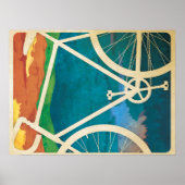 Fietskunstwerk - Poster met halfglanzend glanspapi (Voorkant)