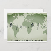 Fietsleven, wereldreiziger briefkaart (Voorkant / Achterkant)
