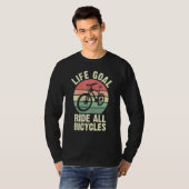 Fietslevensdoel alle fietsen voor fietsencycli t-shirt (Voorkant volledig)