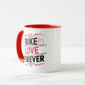 Fietsliefde voor altijd, fietsende mokken (Voorkant links)