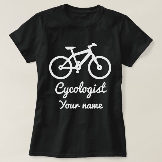 Fietsliefhebber Cycoloog gepersonaliseerd cadeau G T-shirt (Design voorkant)