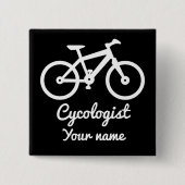 Fietsliefhebber Cycoloog Gepersonaliseerde Geschen Vierkante Button 5,1 Cm (Voorkant)
