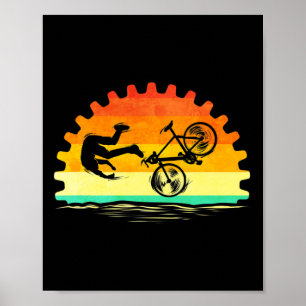 Fietsliefhebber Fietst Grappig Voor Fietstocht Fie Poster