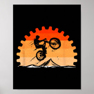 Fietsliefhebber Fietstour Retro Voor Mountainbiket Poster