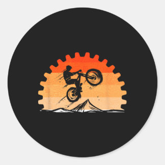 Fietsliefhebber Fietstour Retro Voor Mountainbiket Ronde Sticker