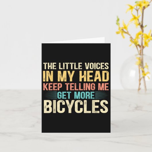 Fietsliefhebber Grappig Quote Fietsen Humor Kaart (Gele Bloem)