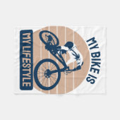 Fietsliefhebber - Mijn fiets is mijn levensstijl Fleece Deken (Voorkant (Horizontaal))