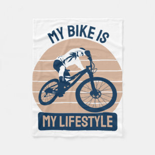Fietsliefhebber - Mijn fiets is mijn levensstijl Fleece Deken