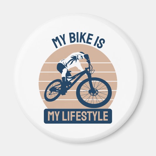 Fietsliefhebber - Mijn fiets is mijn levensstijl Magneet (Voorkant)