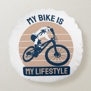 Fietsliefhebber - Mijn fiets is mijn levensstijl Rond Kussen
