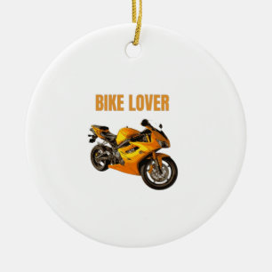 Fietsliefhebber Motorfiets T-shirt Sportieve mot Keramisch Ornament